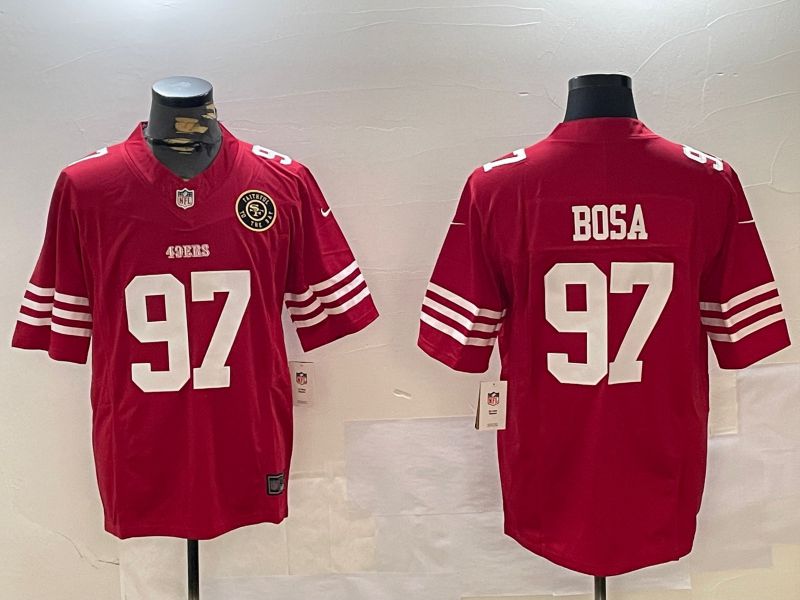 Men San Francisco 49ers #97 Bosa Red three generations 2024 Nike Limited NFL Jersey style 2->san francisco 49ers->NFL Jersey